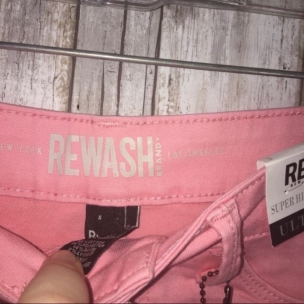 NWT Rewash High Rise Pink Icing Shorts - Picture 4 of 4
